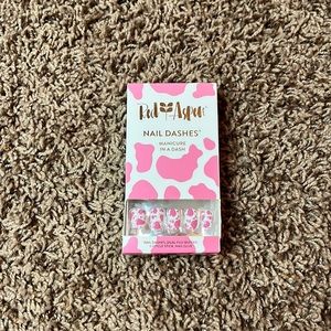 Red Aspen Pink Cowprint Nails